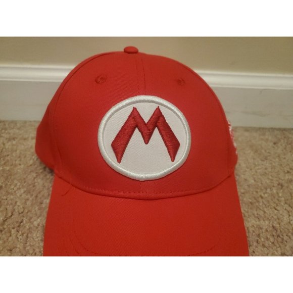 Super Mario Bros. Movie Mario Hat Adjustable Snapback Promo, Red (New) - Picture 3 of 4
